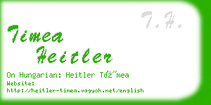 timea heitler business card